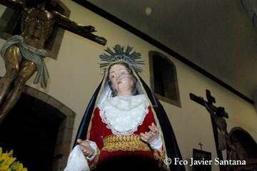 Los 8 pasos de la procesión del Viernes Santo, a punto en la Basílica de Telde (Foto TA)